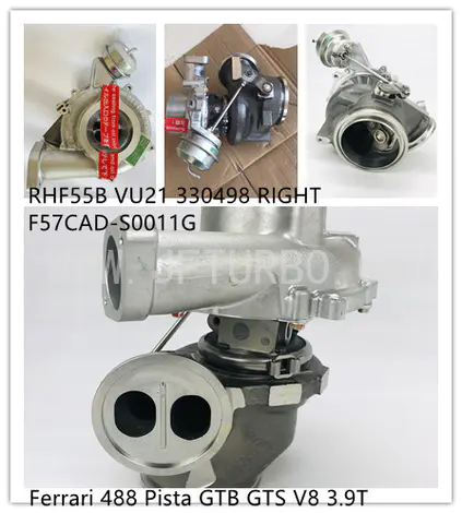 RHF55B 330498 329261 VA670011 F57CAD-S0011B F57CAD-S0011G F57CADS0011B F57CADS0011G VU21 right turbocharger for Ferrari 488 Pista GTB GTS V8 3.9T engine